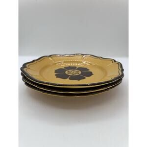Set of 3 - Vtg Metlox Poppytrail - La Mancha Gold - SALAD PLATES - 8 1/2” READ